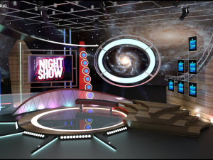 Virtual TV Studio Sets - Collection Vol 10 - 4 PCS DESIGN 3D 모델