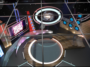 Virtual TV Studio Sets - Collection Vol 10 - 4 PCS DESIGN 3D 모델