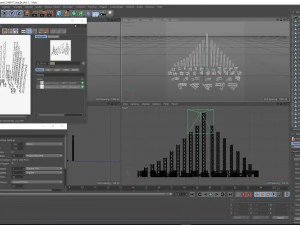 trusses square triangular beam bundle collection - 129 pcs modular 3D Model