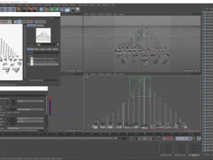 trusses square triangular beam bundle collection - 129 pcs modular 3D Model