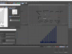 trusses square triangular beam bundle collection - 129 pcs modular 3D Model