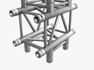 trusses square triangular beam bundle collection - 129 pcs modular 3D Model