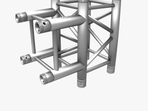 trusses square triangular beam bundle collection - 129 pcs modular 3D Model