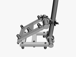 trusses square triangular beam bundle collection - 129 pcs modular 3D Model