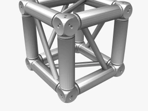 trusses square triangular beam bundle collection - 129 pcs modular 3D Model