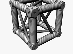 trusses square triangular beam bundle collection - 129 pcs modular 3D Model