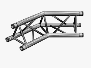 trusses square triangular beam bundle collection - 129 pcs modular 3D Model