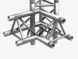 trusses square triangular beam bundle collection - 129 pcs modular 3D Model