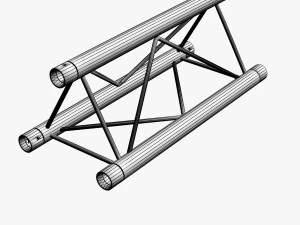 trusses square triangular beam bundle collection - 129 pcs modular 3D Model