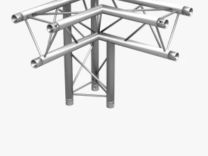 trusses square triangular beam bundle collection - 129 pcs modular 3D Model