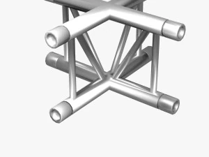 trusses square triangular beam bundle collection - 129 pcs modular 3D Model