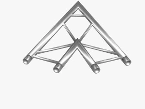 trusses square triangular beam bundle collection - 129 pcs modular 3D Model