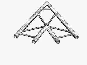 trusses square triangular beam bundle collection - 129 pcs modular 3D Model