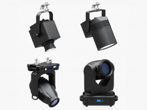 stage lighting collection 4 pieces 3D Model