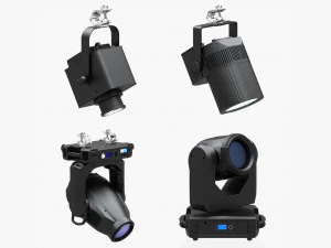 stage lighting collection 4 pieces 3D Model