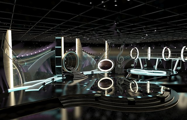 virtual tv studio entertainment set 1 Modèle 3D .c4d .max .obj .3ds .fbx .stl .blend 