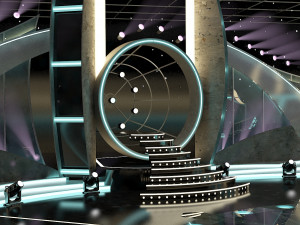 virtual tv studio entertainment set 1 Modèle 3D