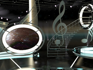 virtual tv studio entertainment set 1 Modèle 3D