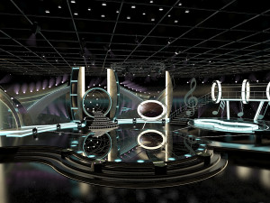 virtual tv studio entertainment set 1 Modèle 3D
