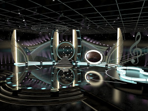 virtual tv studio entertainment set 1 Modèle 3D