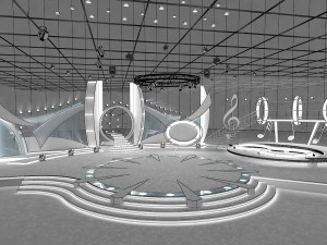 virtual tv studio entertainment set 1 Modèle 3D