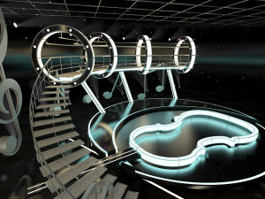 virtual tv studio entertainment set 1 Modèle 3D