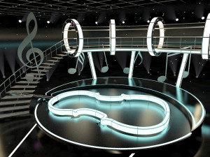 virtual tv studio entertainment set 1 Modèle 3D