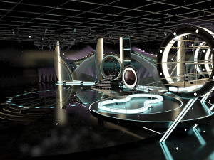 virtual tv studio entertainment set 1 Modèle 3D