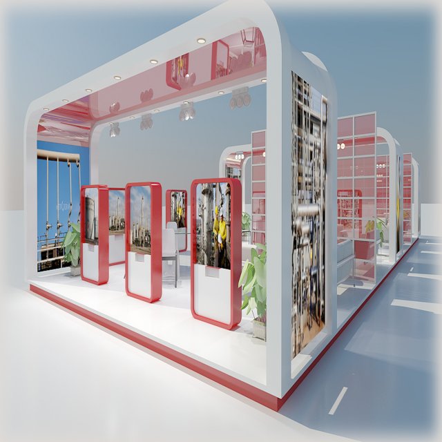 exhibition stand 31 3D मॉडल .c4d .max .obj .3ds .fbx .stl .blend 