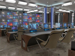 Sala di controllo dello studio televisivo 1 Modello 3D