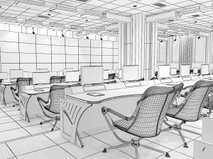 TV Studio Control Room 1 3D Model