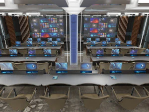 TV Studio Control Room 1 3D Model