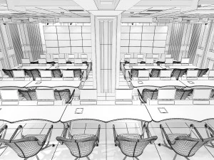TV Studio Control Room 1 3D Model