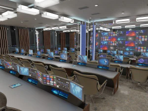 TV Studio Control Room 1 3D Model