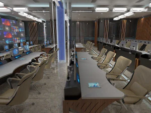 TV Studio Control Room 1 3D Model