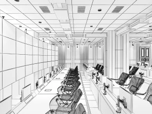 TV Studio Control Room 1 3D Model