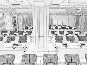TV Studio Control Room 1 3D Model