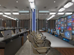 TV Studio Control Room 1 3D Model