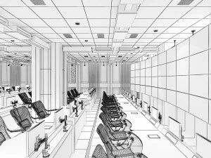 TV Studio Control Room 1 3D Model