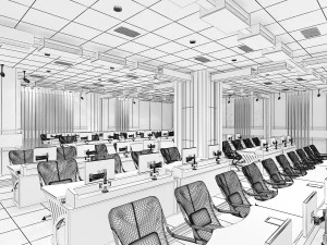 TV Studio Control Room 1 3D Model