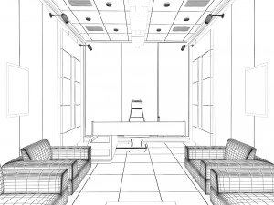 TV Studio Control Room 1 3D Model