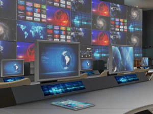TV Studio Control Room 1 3D Model