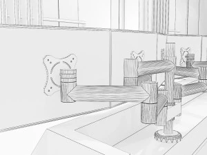 TV Studio Control Room 1 3D Model