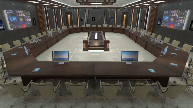 Meeting Room 1 3D 模型 .c4d .max .obj .3ds .fbx .stl .blend 