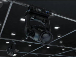 Virtual TV Studio Chat Set 2 3D Model