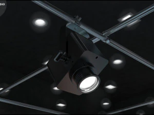 Virtual TV Studio Chat Set 2 3D Model
