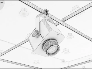 Virtual TV Studio Chat Set 2 3D Model