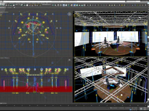 Virtual TV Studio Chat Set 2 3D Model