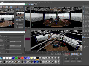 Virtual TV Studio Chat Set 2 3D Model
