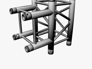 square light trusses collection - 50 pcs modular 3D Model